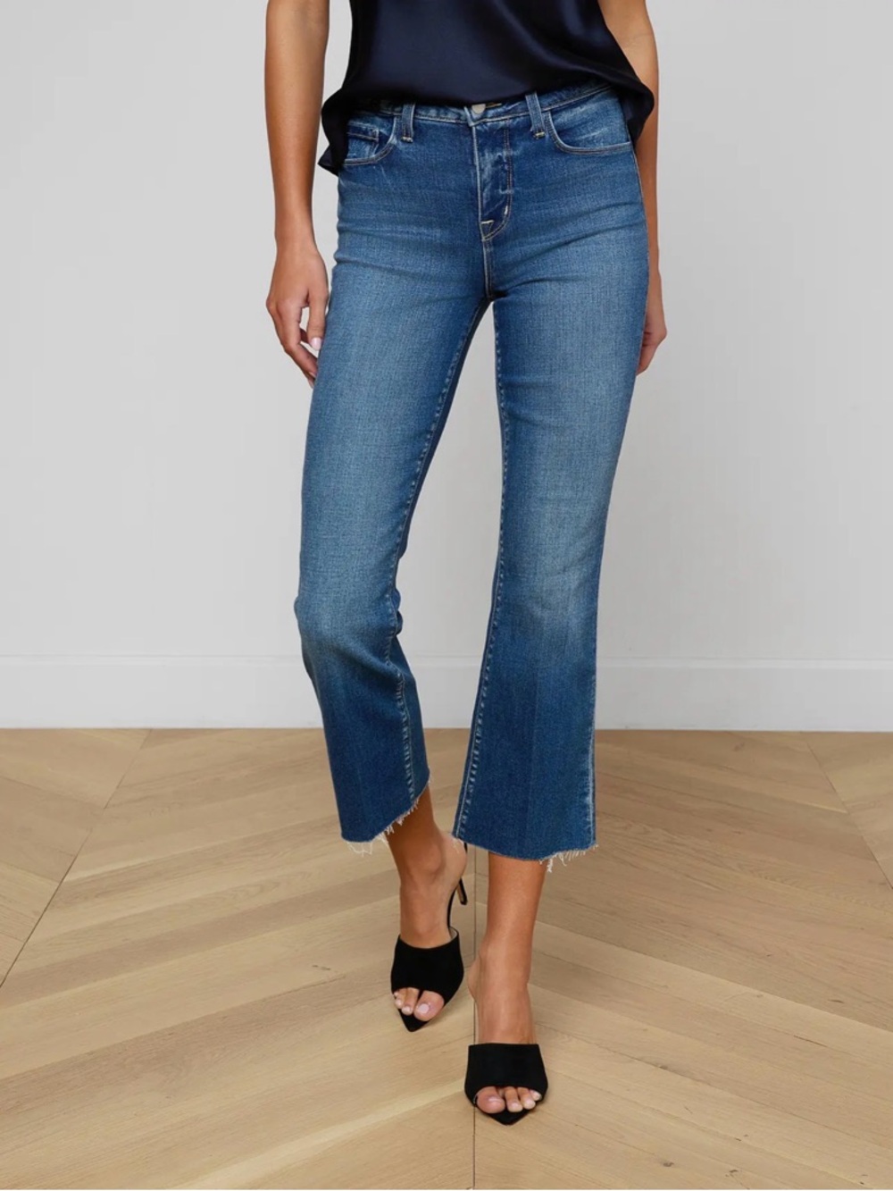 L’AGENCE Kendra Cropped Flare Jean size 24